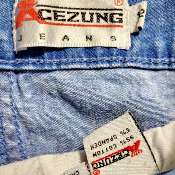 Acezung Women's Jeans Size 12 Capri Flap Pouch Pockets Medium Wash - Picture 7 of 14
